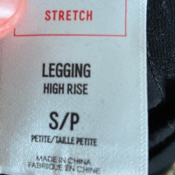 Express Womens Pants Black Gold Sequin High Rise Pull On Legging Stretch Small - Picture 5 of 12